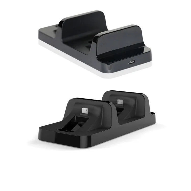 Black ABS plastic double handle fixed charger for PS4 console with stable base