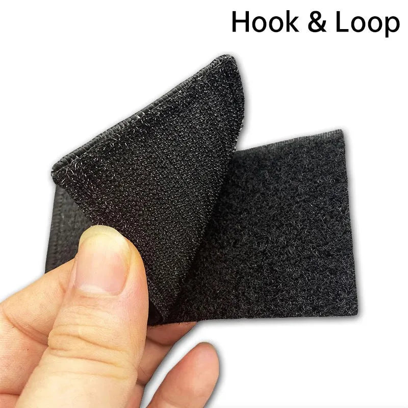 Outdoor embroidered fabric badge with velcro backing showing camouflage design