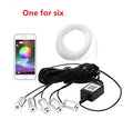 APP cold light strip car interior decoration with RF remote control and 6m soft rubber light pipe