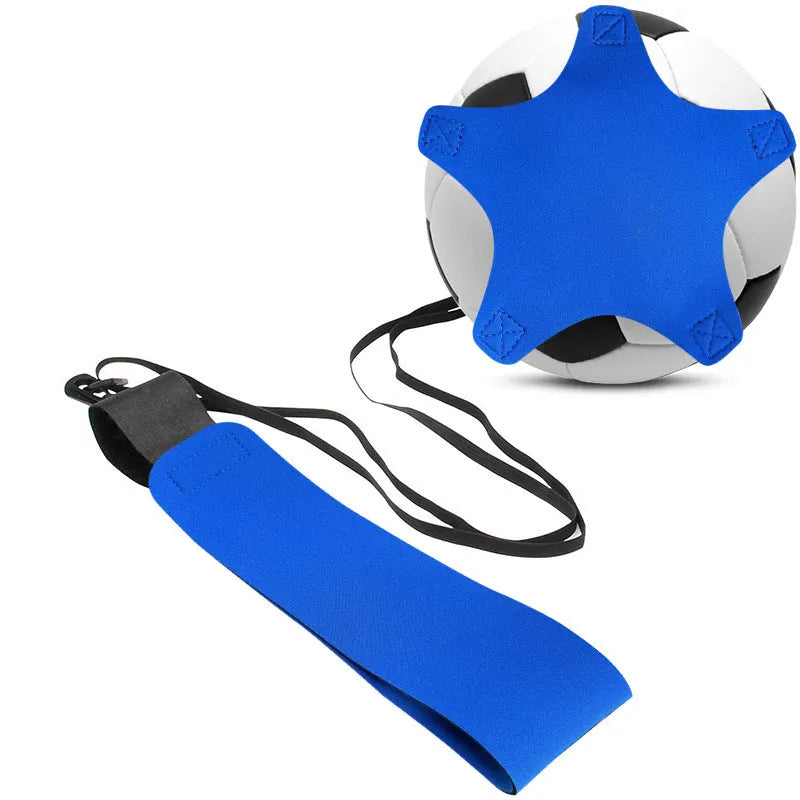 Purple neoprene football juggling training belt with pentagon pattern for solo practice drills