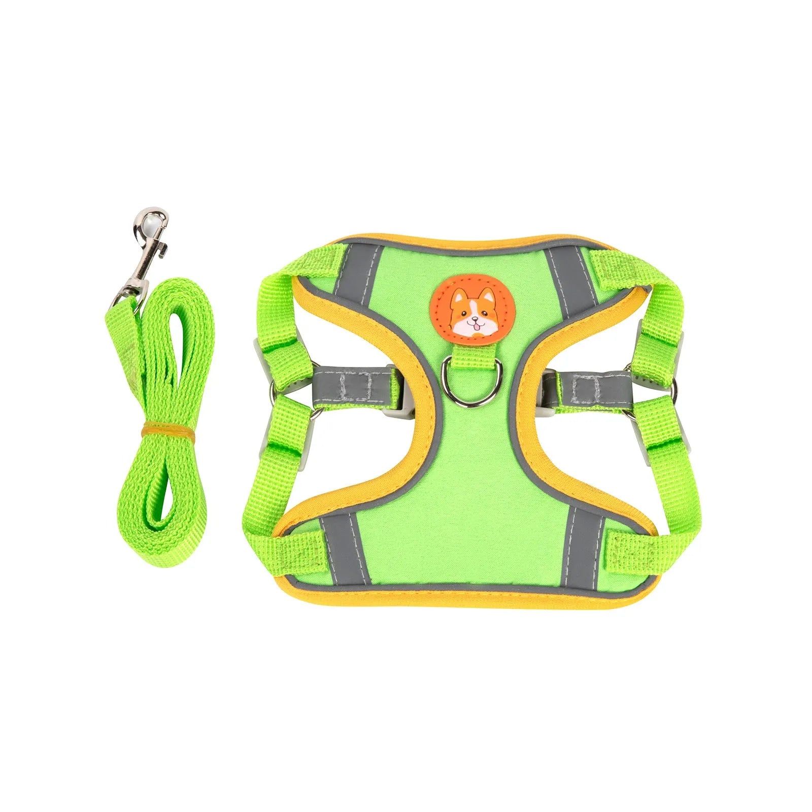 Adjustable dog harness with haulage rope system and chest strap in multiple colour options