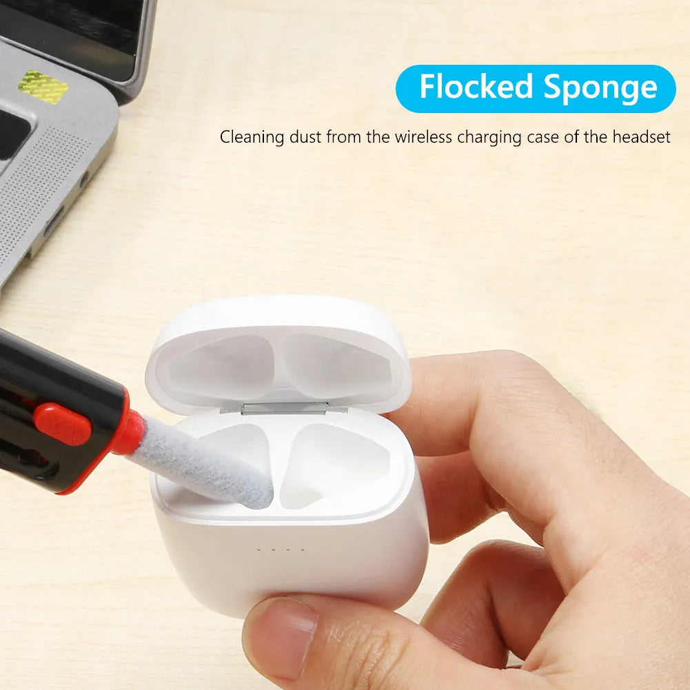 AirPods Pro cleaning kit with double-headed brush showing four cleaning attachments for electronics