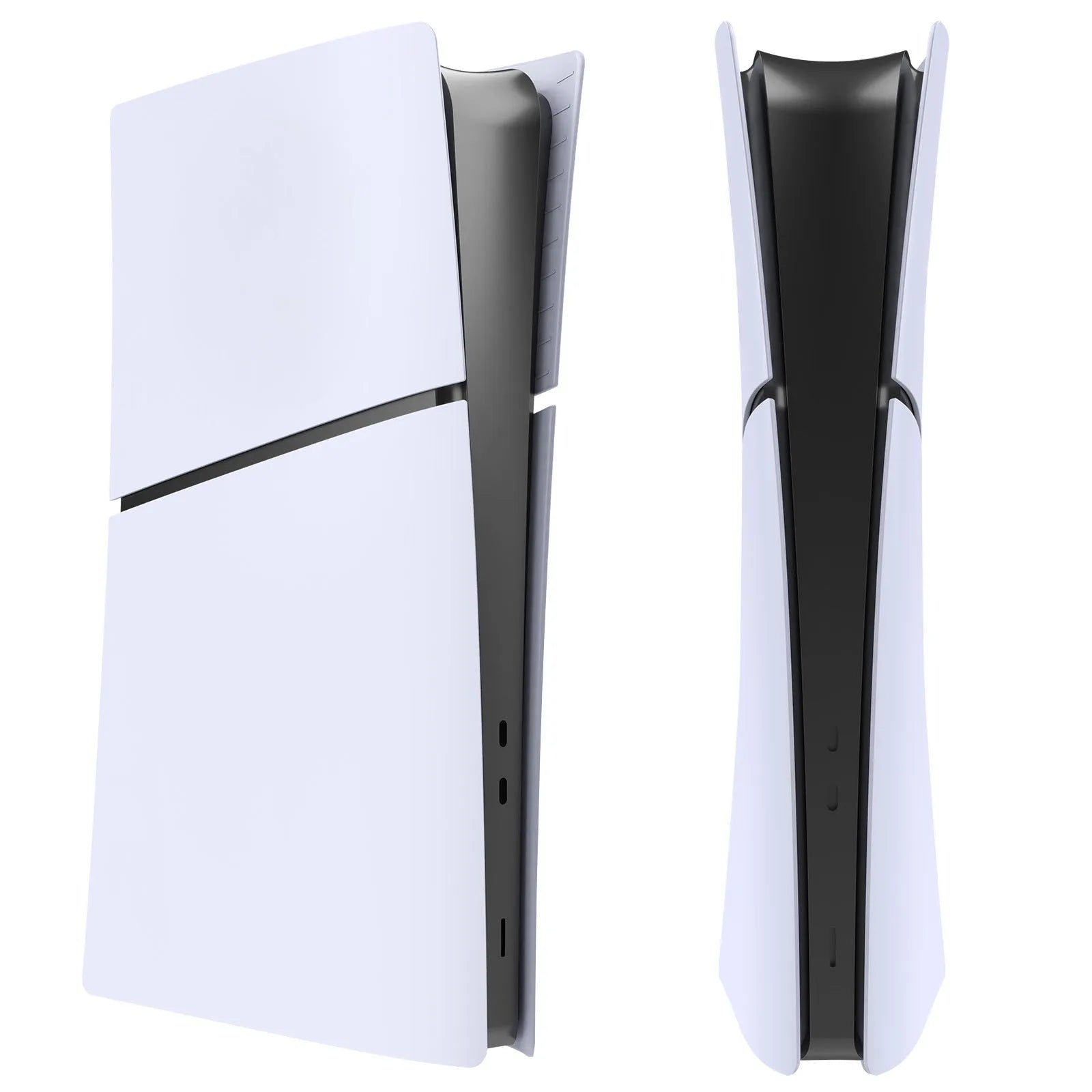 PS5 Slim replacement protective shell in ABS plastic showing front and side view