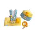 Pet harness and leash set with wire rope, cute hat, and three-piece cat clothes for small dogs and cats.