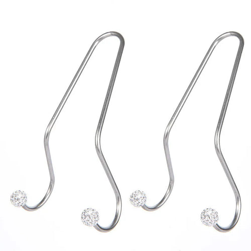 Stainless steel car seat hook with diamond rhinestone decoration in various colours