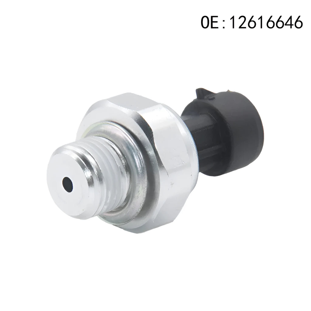 Silver metal fuel pressure sensor for automotive applications compatible with 12616646, 12677836, D1846A part numbers