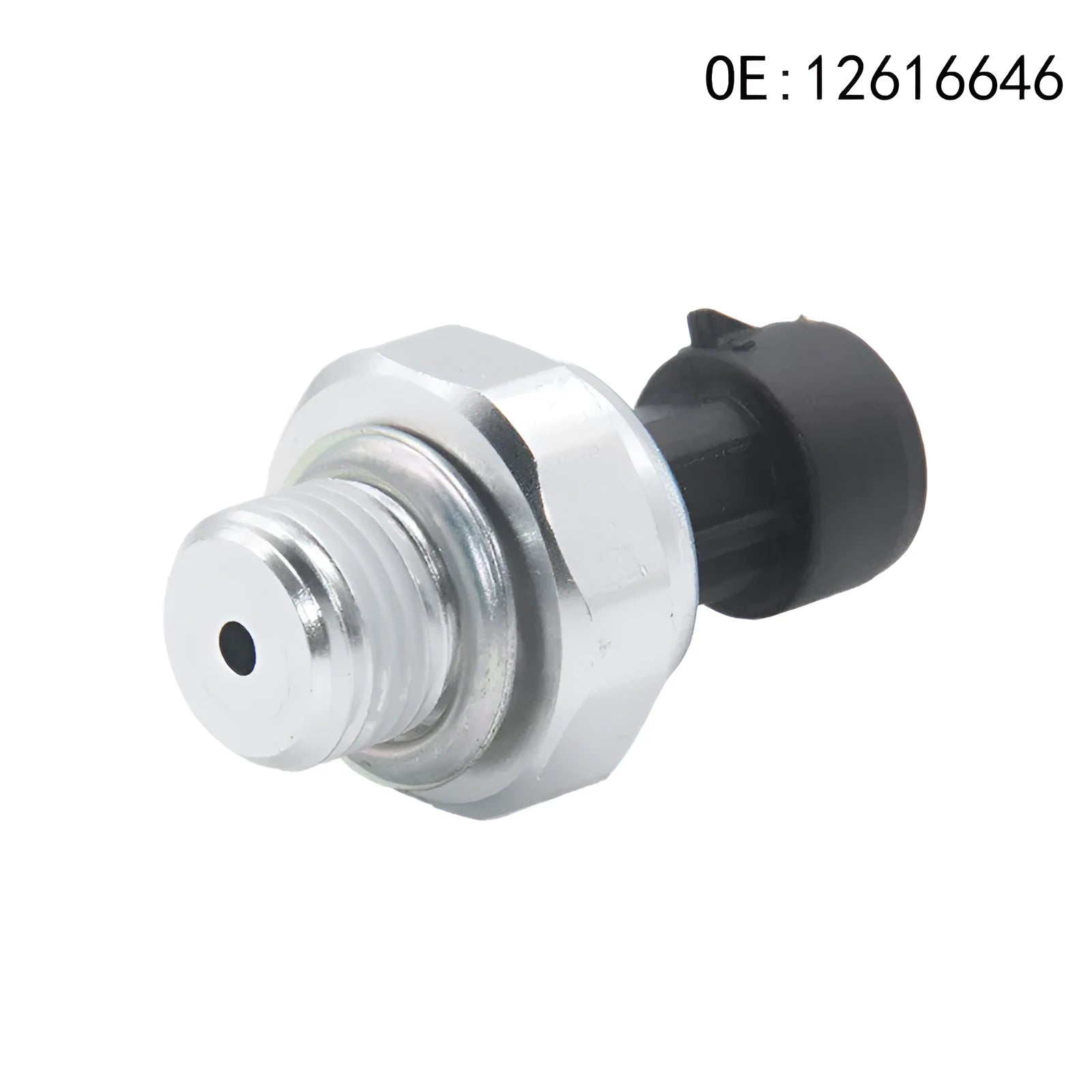 Silver metal fuel pressure sensor for automotive applications compatible with 12616646, 12677836, D1846A part numbers