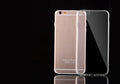 Transparent TPU soft shell mobile phone case for iPhone models on a white background.