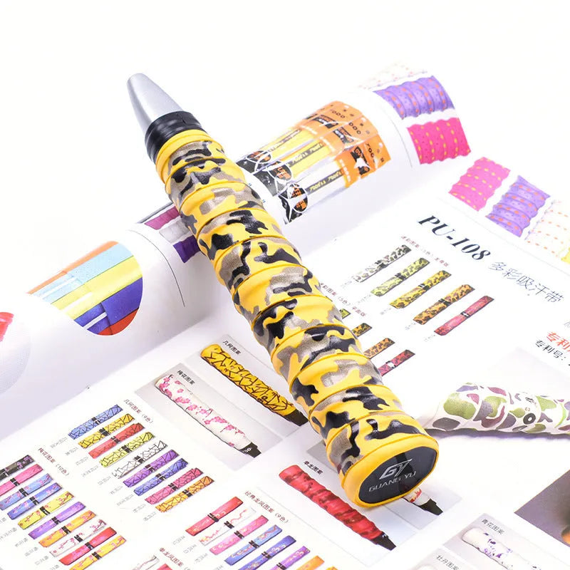 PU camouflage pattern hand gel sweat band winding tape in multiple colour options for sports equipment grip