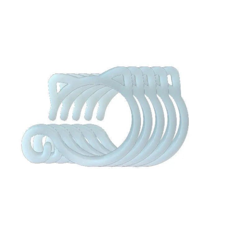 Cat-shaped plastic plant clip in gardening setting with colour options
