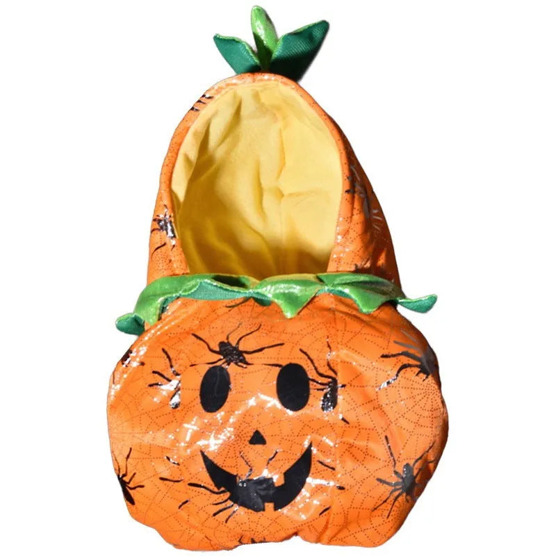 Halloween dog costume selection showing bat, clown, devil, and pumpkin designs for dogs.