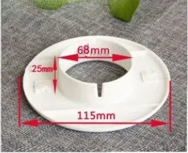 Plastic air conditioning hole cover kit with blocking caps, vent covers, and sealing glue.