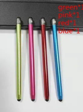 Two-in-one metal stylus pen for tablet and smartphone touchscreens in black colour