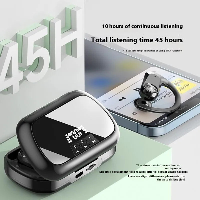 Sports running in-ear headset with ear hook design, PC ABS material, available in Black Q2S colour