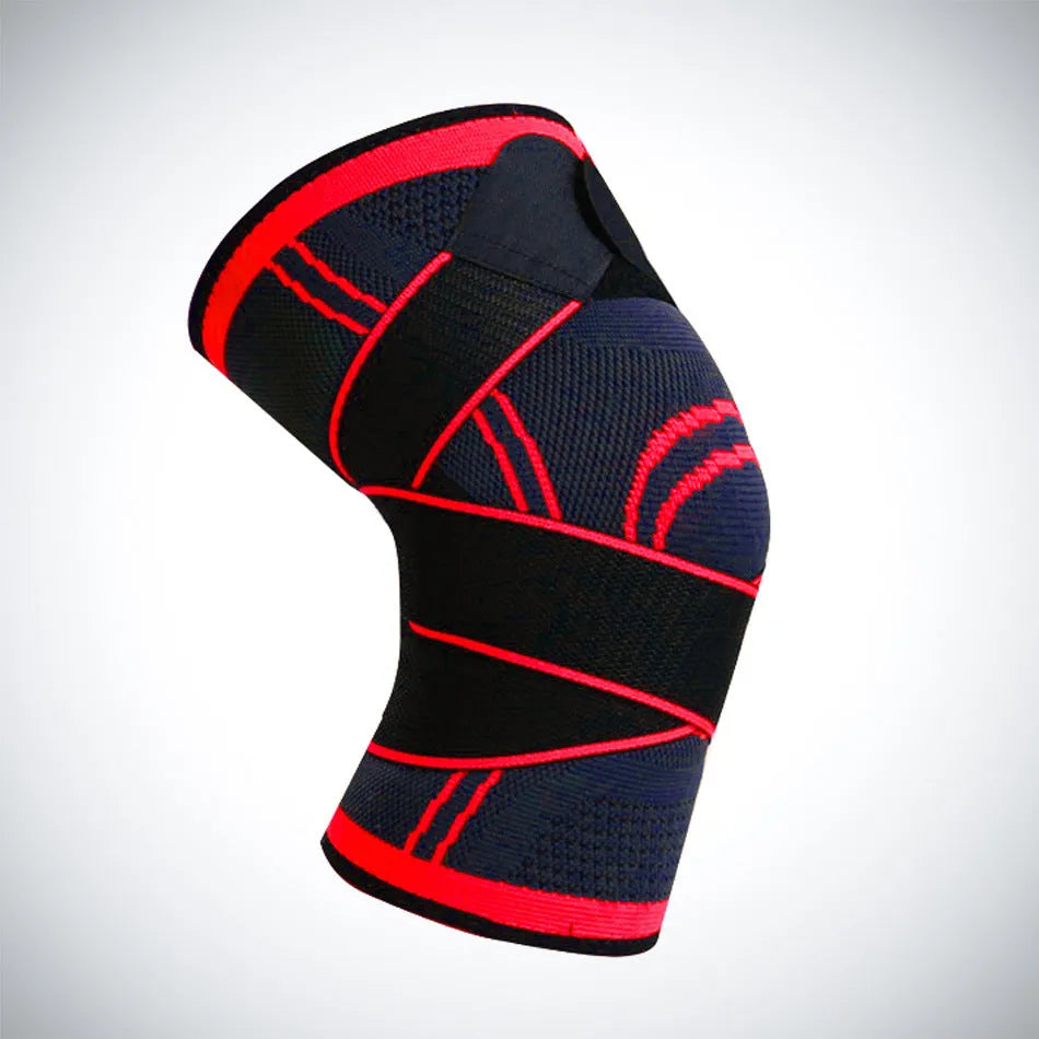 Single non-slip sports knee pad made of nylon cloth, shown in one of six available colours.
