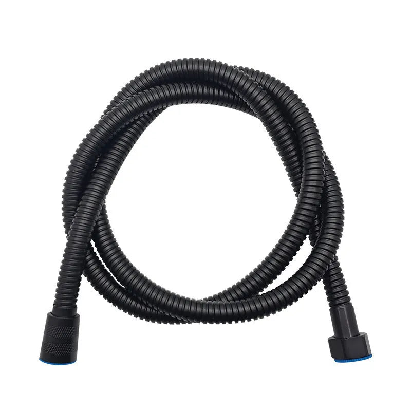 Plastic water saving filter shower head with black finish and rain spray function