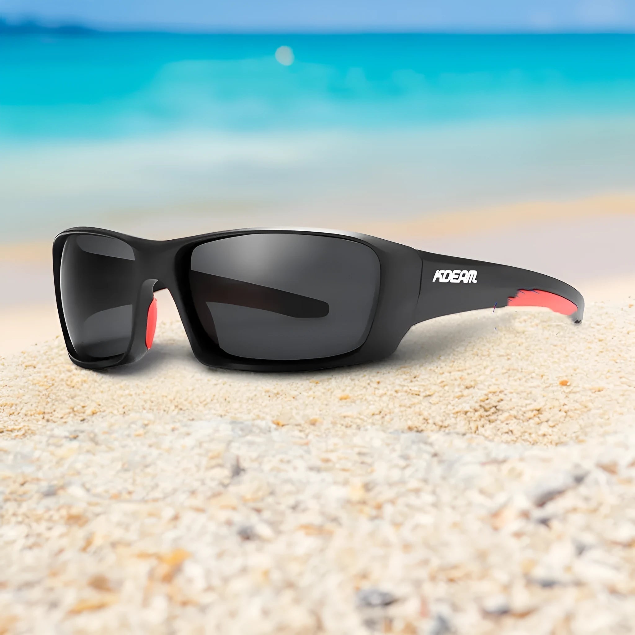 Ultralight polarised sports sunglasses with TR90 frame and silicone nose pads in multiple colour options.