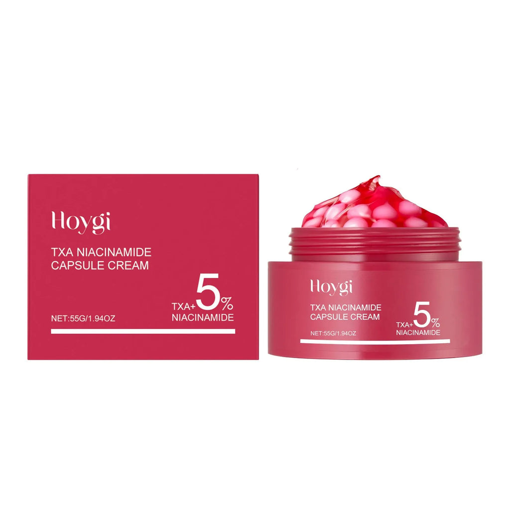 55g moisturising cream jar with tranexamic acid and nicotinamide dual-phase formulation