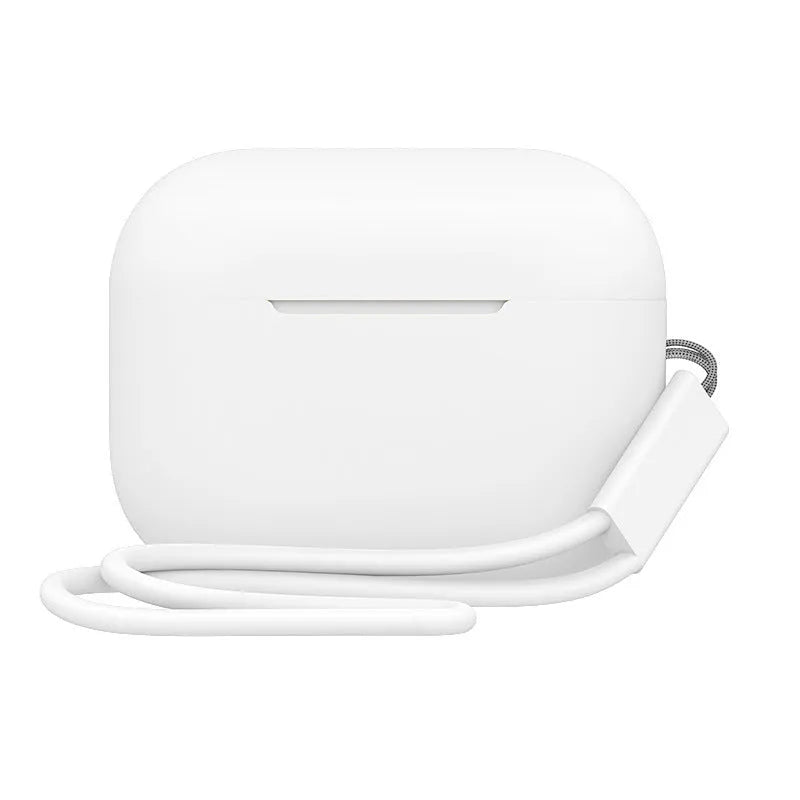 AirPods Pro 2 silicone protective case with attached lanyard in solid colour option