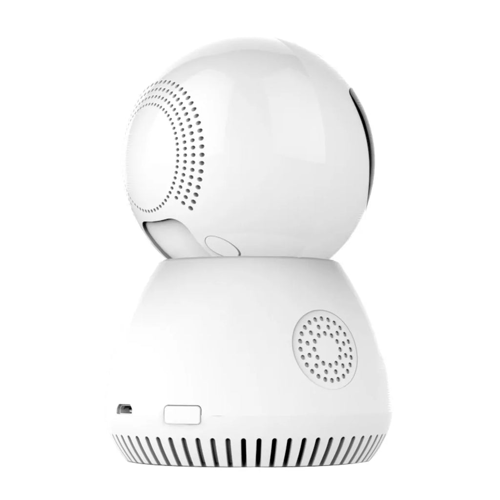 White wireless indoor camera with 1080P resolution and head shaking machine, UK plug variant