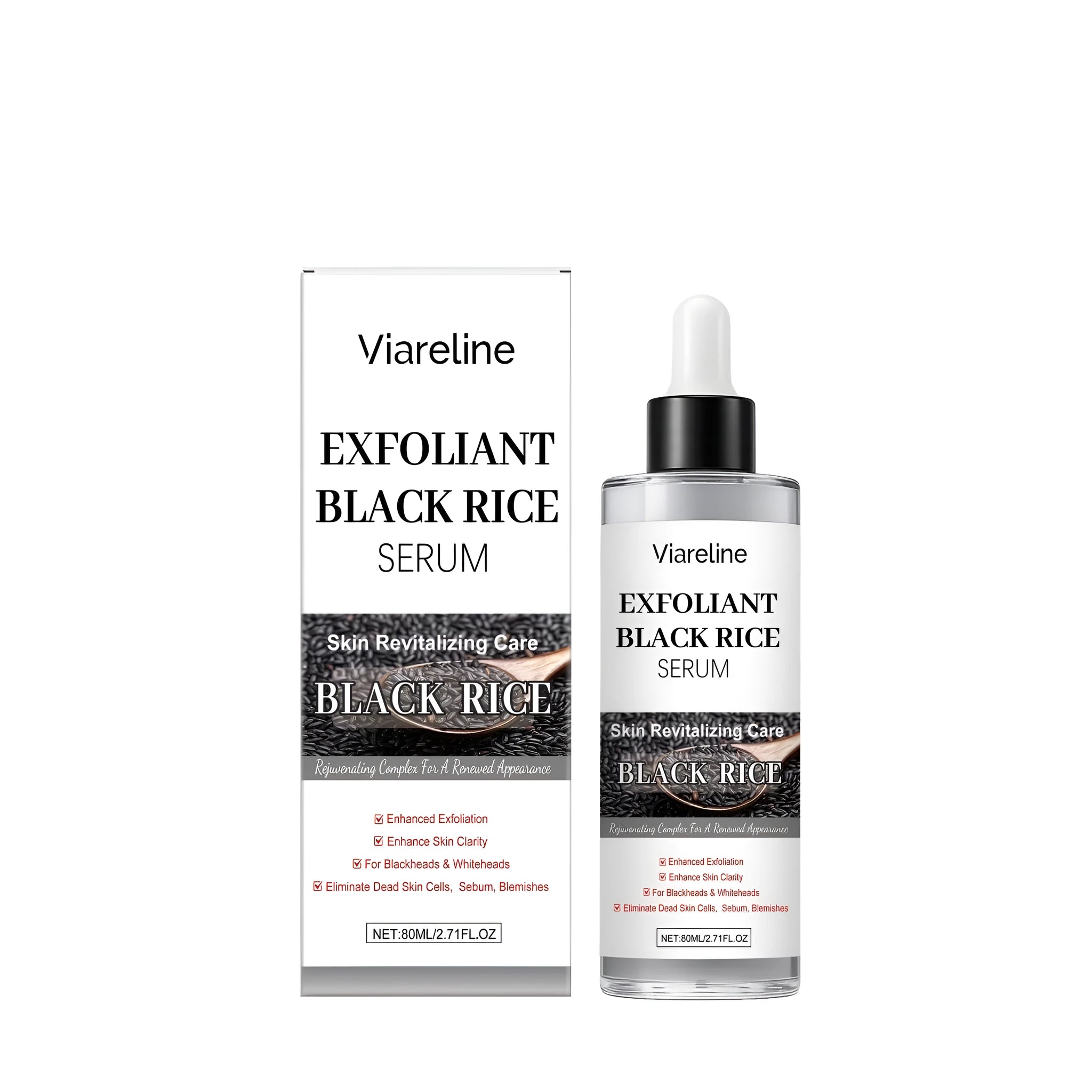 80ml bottle of Black Rice Exfoliating Liquid with hyaluronic acid and salicylic acid.
