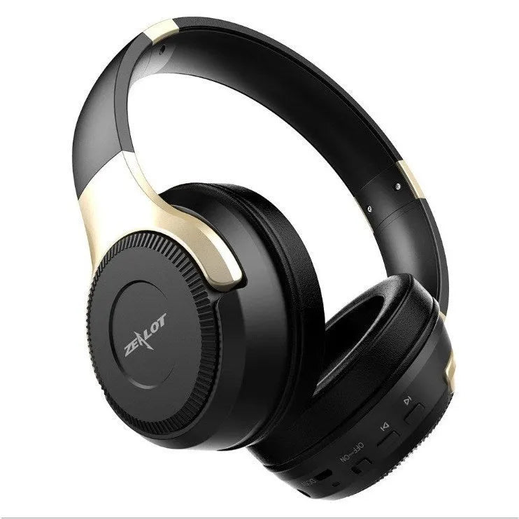 Bluetooth sports headset with folding design and card inserting feature in black