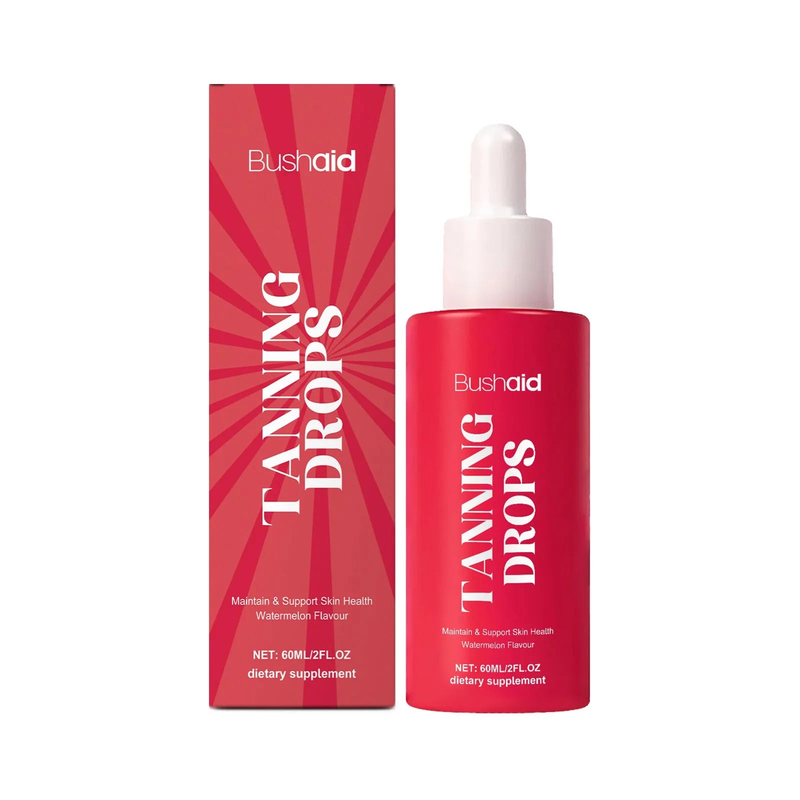 60ml bottle of Natural Beauty Black Drops dark spot correcting serum with droplet applicator.