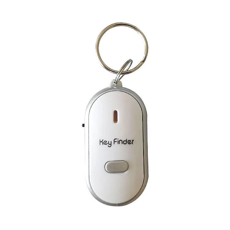 Oval acrylic key finder pendant in red, blue, white, black and orange colour options with voice control functionality