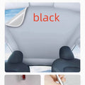 Silicone electrostatic adsorption car sunshade with plaid pattern in black or original car colour