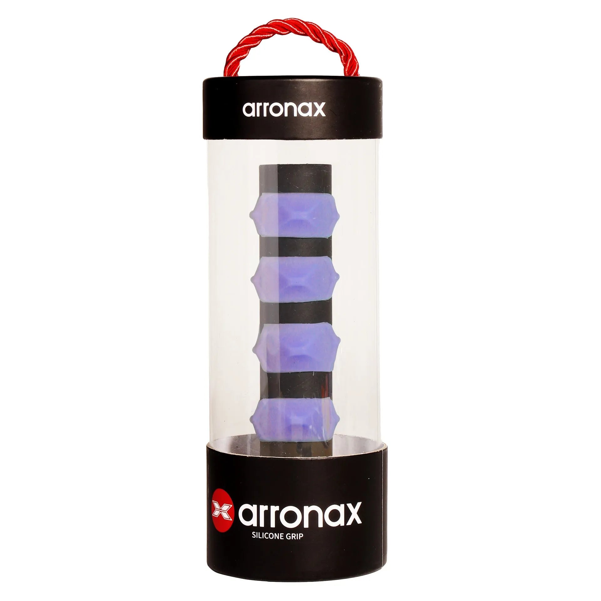 Silicone racket hand grip buckle in multiple colours on a white background.
