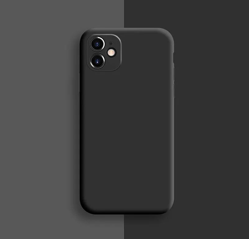 Silicone protective case for iPhone 11 series shown in one of seven solid colour options.