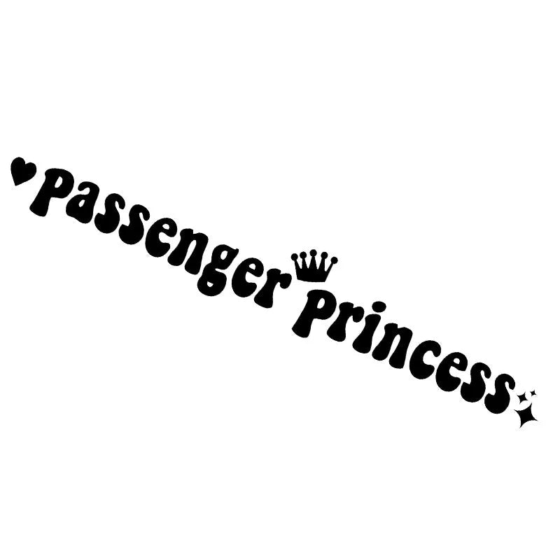 Passenger Princess car sticker for rearview mirror decoration in four colour options