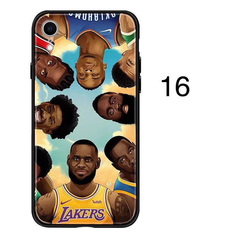 Silicone phone back cover case for Apple iPhone models in European and American style