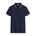 Summer ice silk lapel short sleeve polo shirt for men in ten colours including black and navy blue