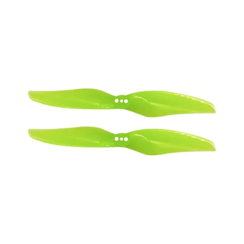 ABS electric propeller set with 2 blades, 4-inch diameter, and 1.5mm centre aperture in transparent red