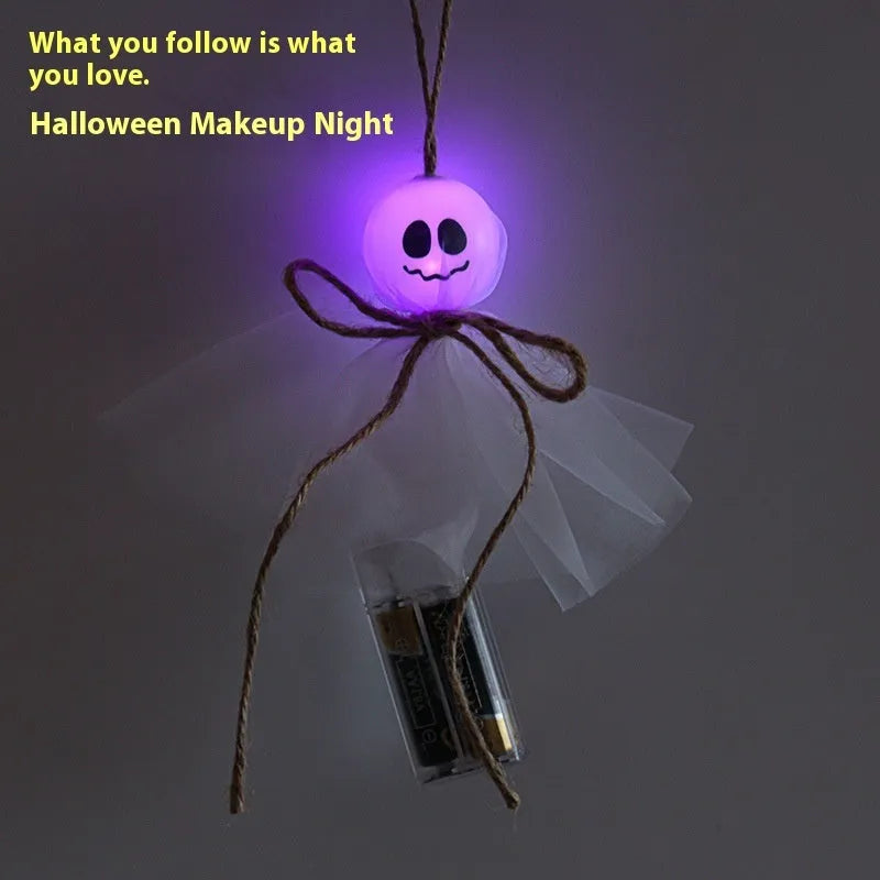 Halloween LED lighting chain with colourful ghost lights and battery box for venue decoration