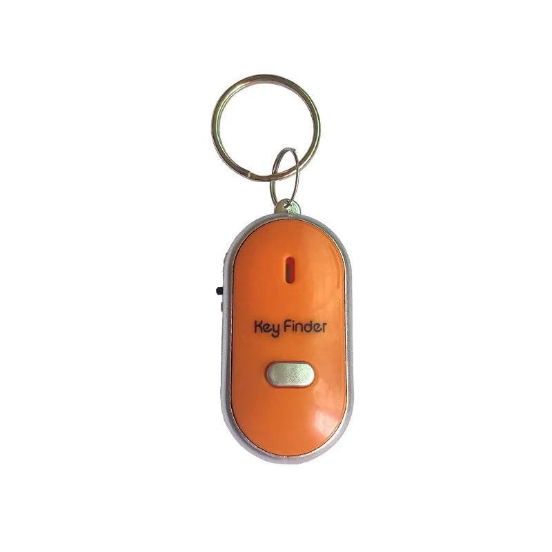 Oval acrylic key finder pendant in red, blue, white, black and orange colour options with voice control functionality