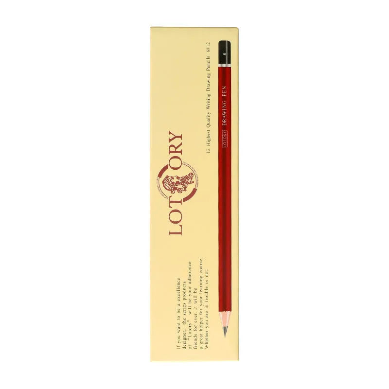 Boxed set of children's art sketching charcoal pencils and drawing sticks with grades from 2H to EE hardness