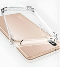 Transparent TPU phone case for Huawei smartphones showing airbag drop-resistant design