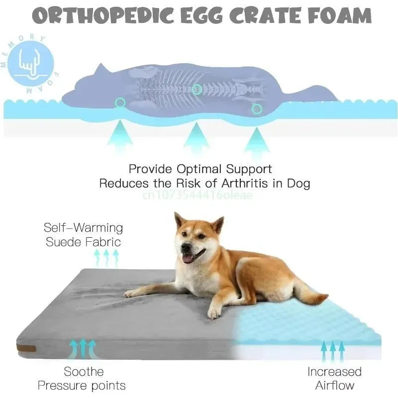 Double-sided four seasons dog bed in leather with waterproof layer for small and medium dogs
