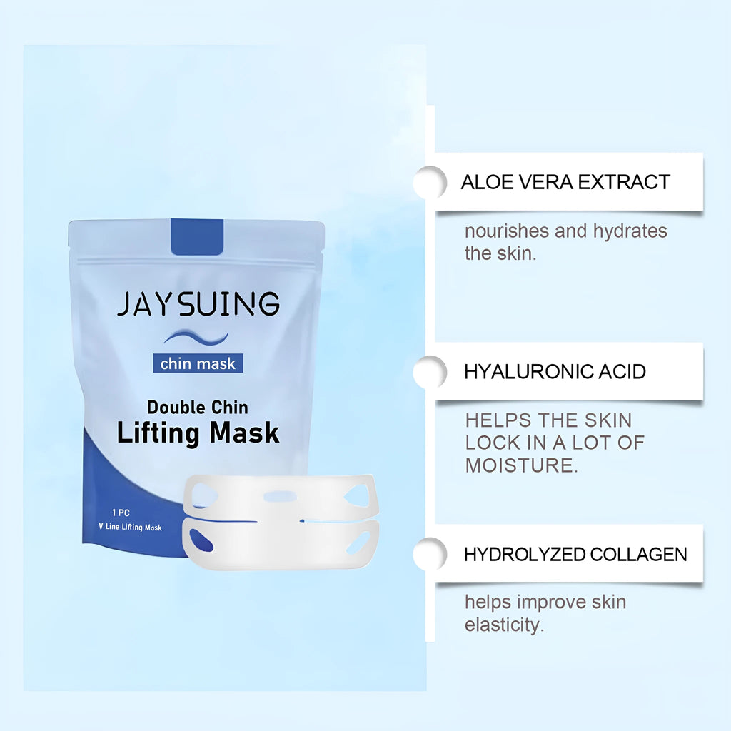 White firming lifting facial sheet mask with hydrolysed collagen and hyaluronic acid formula