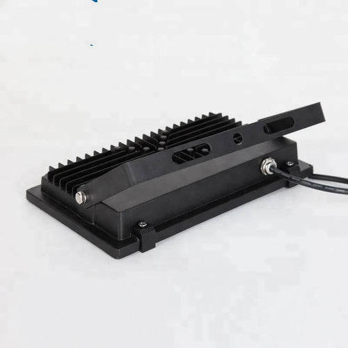 Angel Eyes black LED stadium projection lights with aluminium alloy housing and tempered glass lampshade
