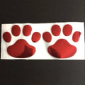 PVC hand-shaped brush design car sticker with dog footprints pattern measuring 7cm length