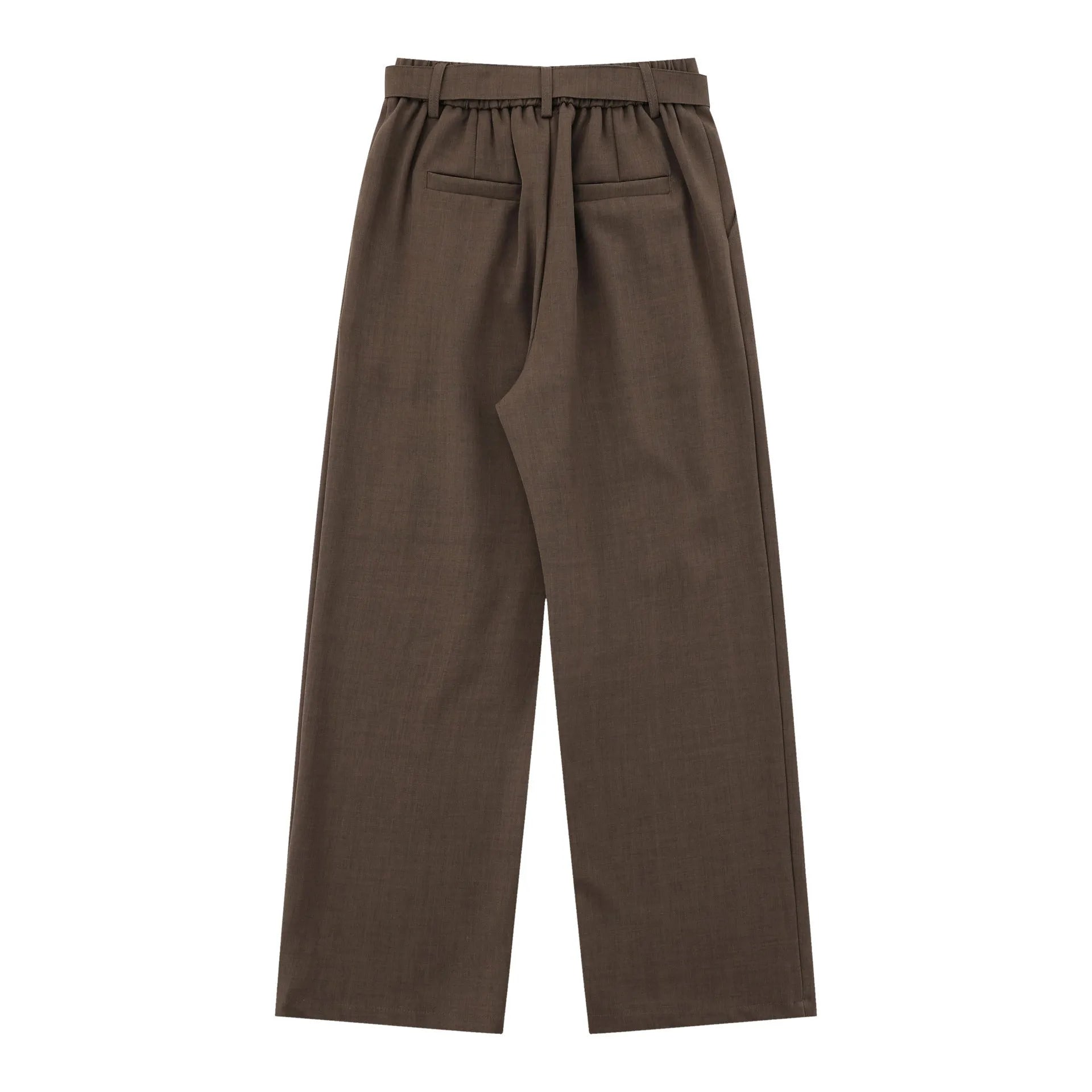 Women's loose high waist wide-legged trousers in black and brown colours