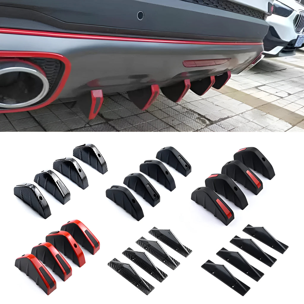 Universal triangle rear spoiler in carbon fibre finish, 15cm ABS, for General Motors vehicles