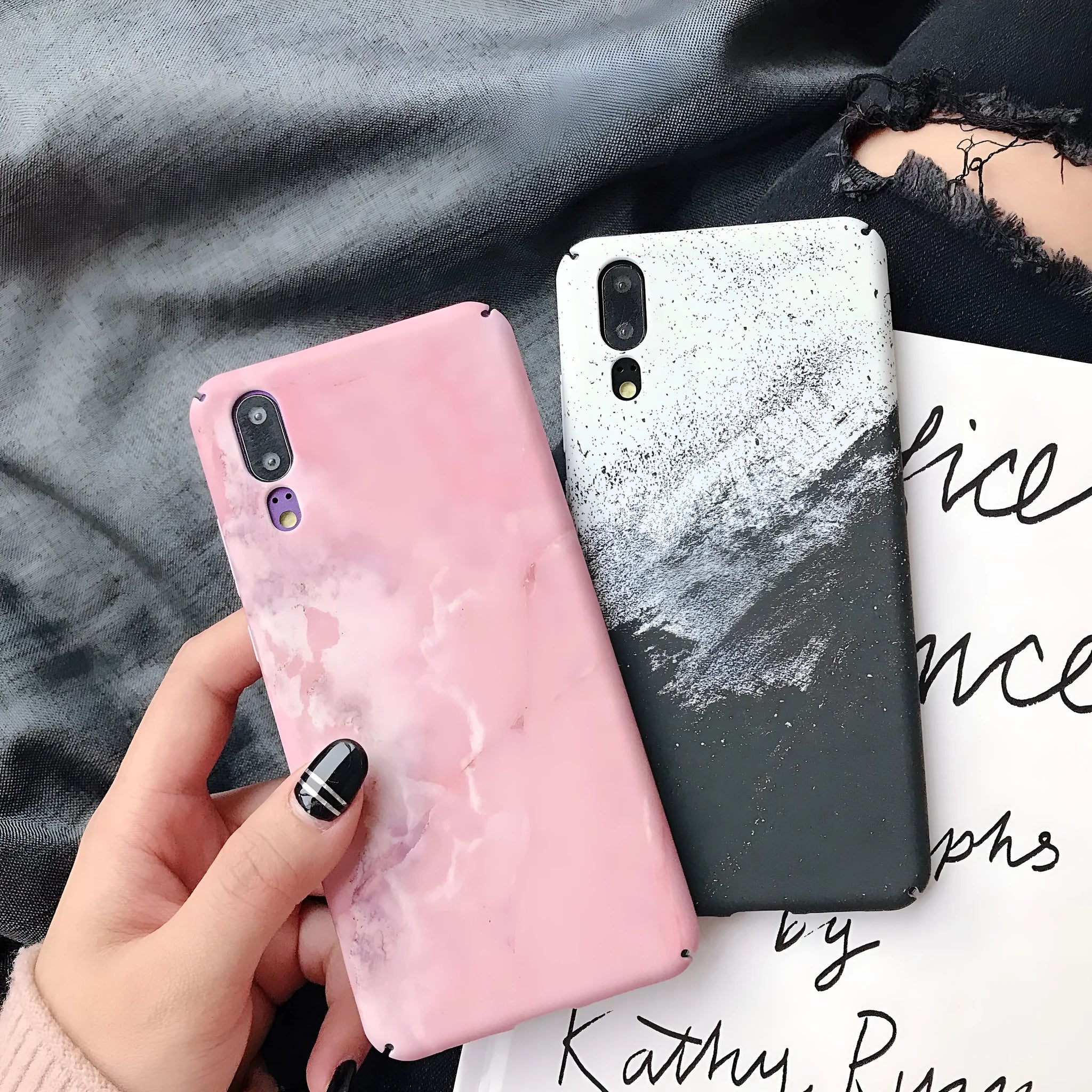 Painted PC phone case back cover for Honor Huawei smartphones in solid colour