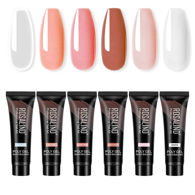 15ml multi-color mixed builder gel for nail extension with LED UV curing
