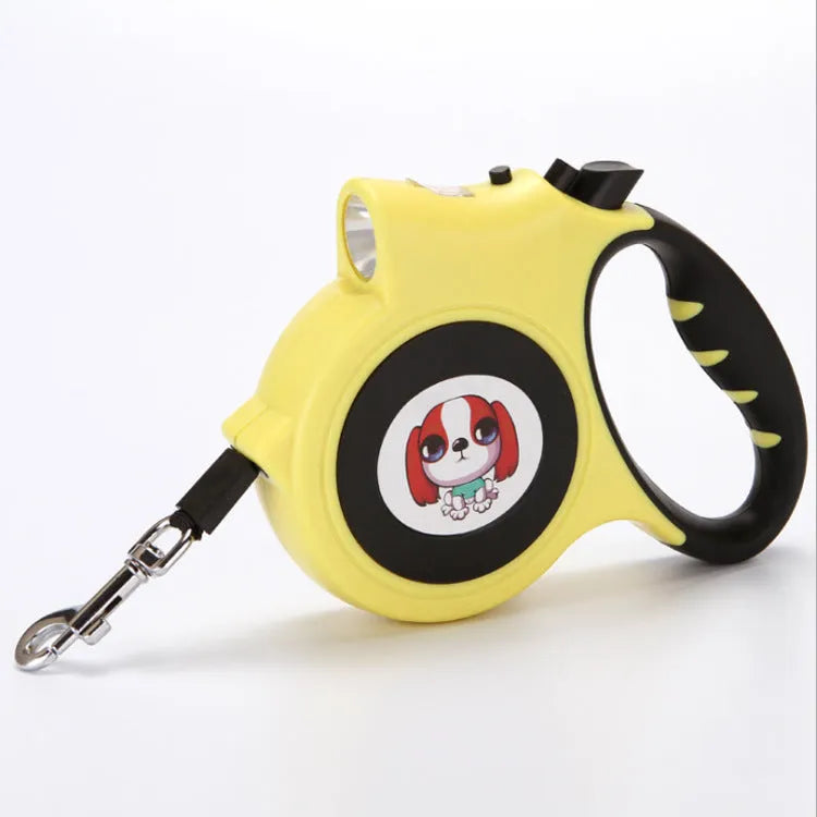 Automatic retractable dog lead with light in ABS material 5 metres long in blue