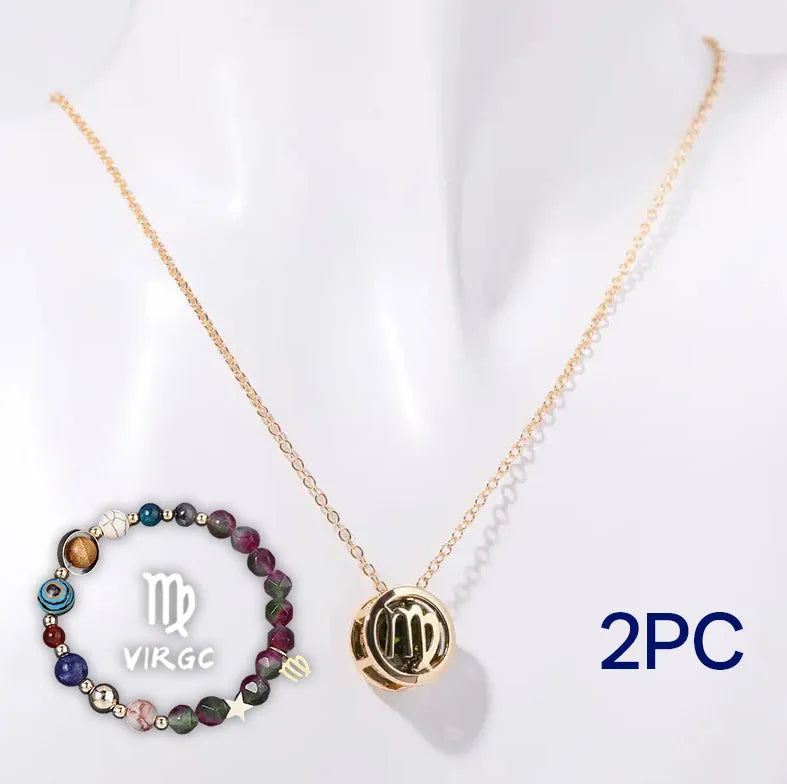 Natural stone beaded necklace and bracelet set showing coordinated jewellery pieces