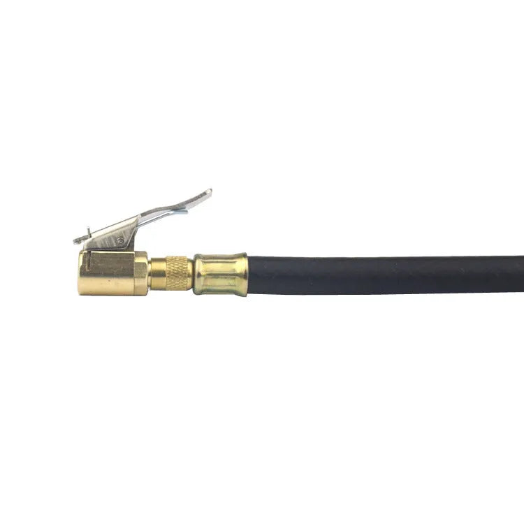 Copper tyre inflation clamp for vehicle 8V1 valves showing bulging mouth design